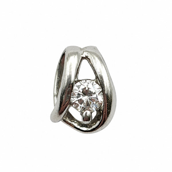 Pt900 Platinum 0.12 ct Diamond Pendant