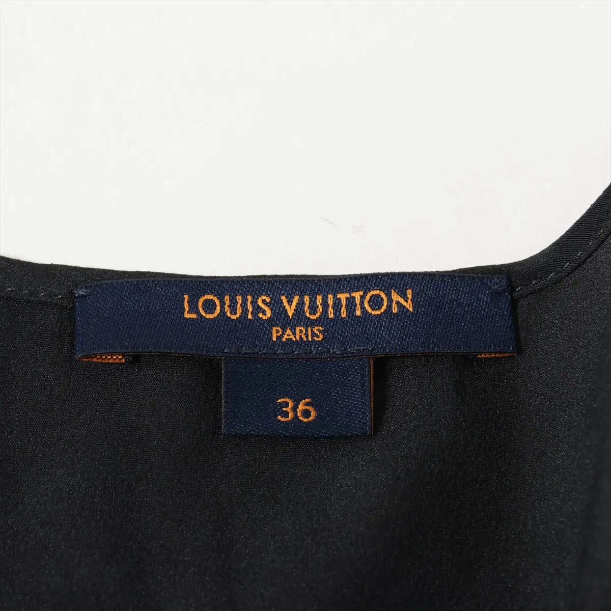 Louis Vuitton Silk Long Sleeve Dress Green x Blue