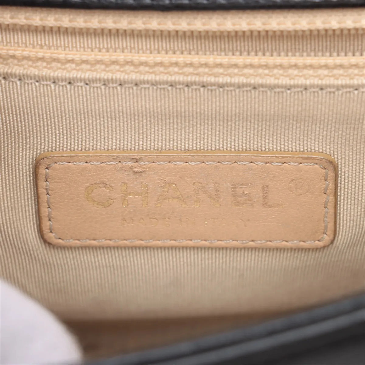 Chanel Click Label Leather Two-Way Handbag Black