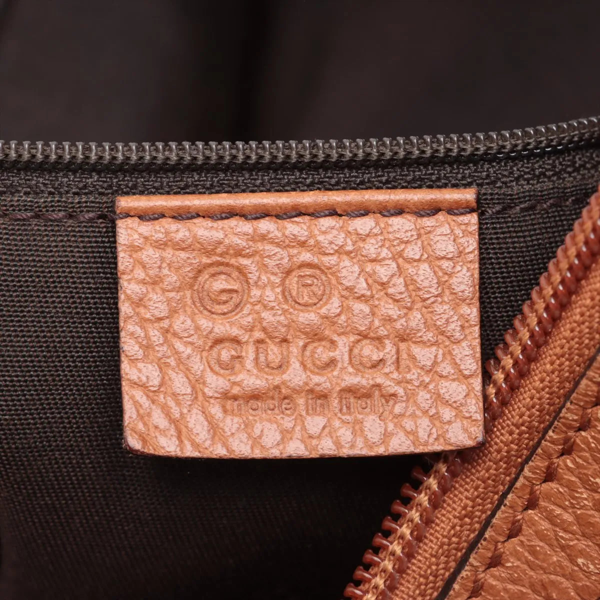 Gucci Leather Hobo Shoulder Bag Brown