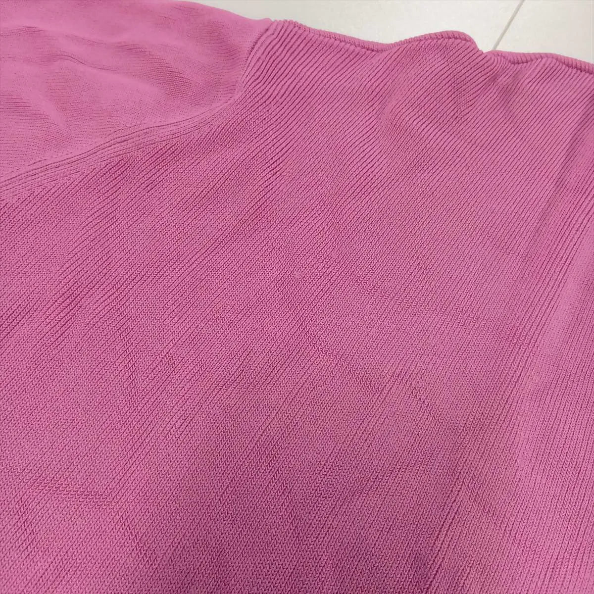 Balenciaga Rayon Nylon V-neck Knit Long Sleeve Pink