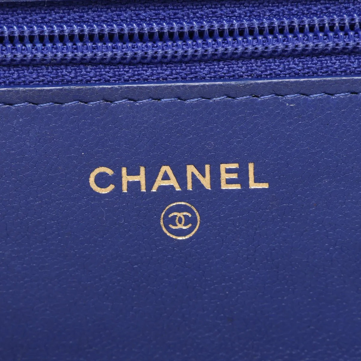Chanel CHANEL 19 Lambskin Wallet on Chain Blue
