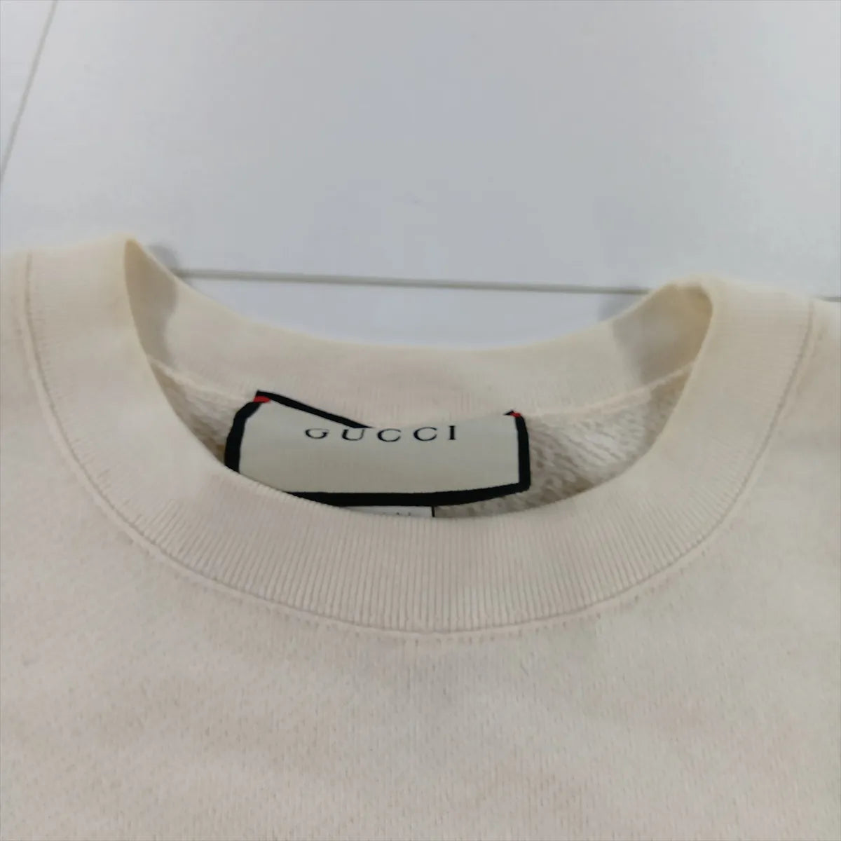 Gucci "Chateau Marmont Hollywood" Cotton Basic Knitted Sweater Cream