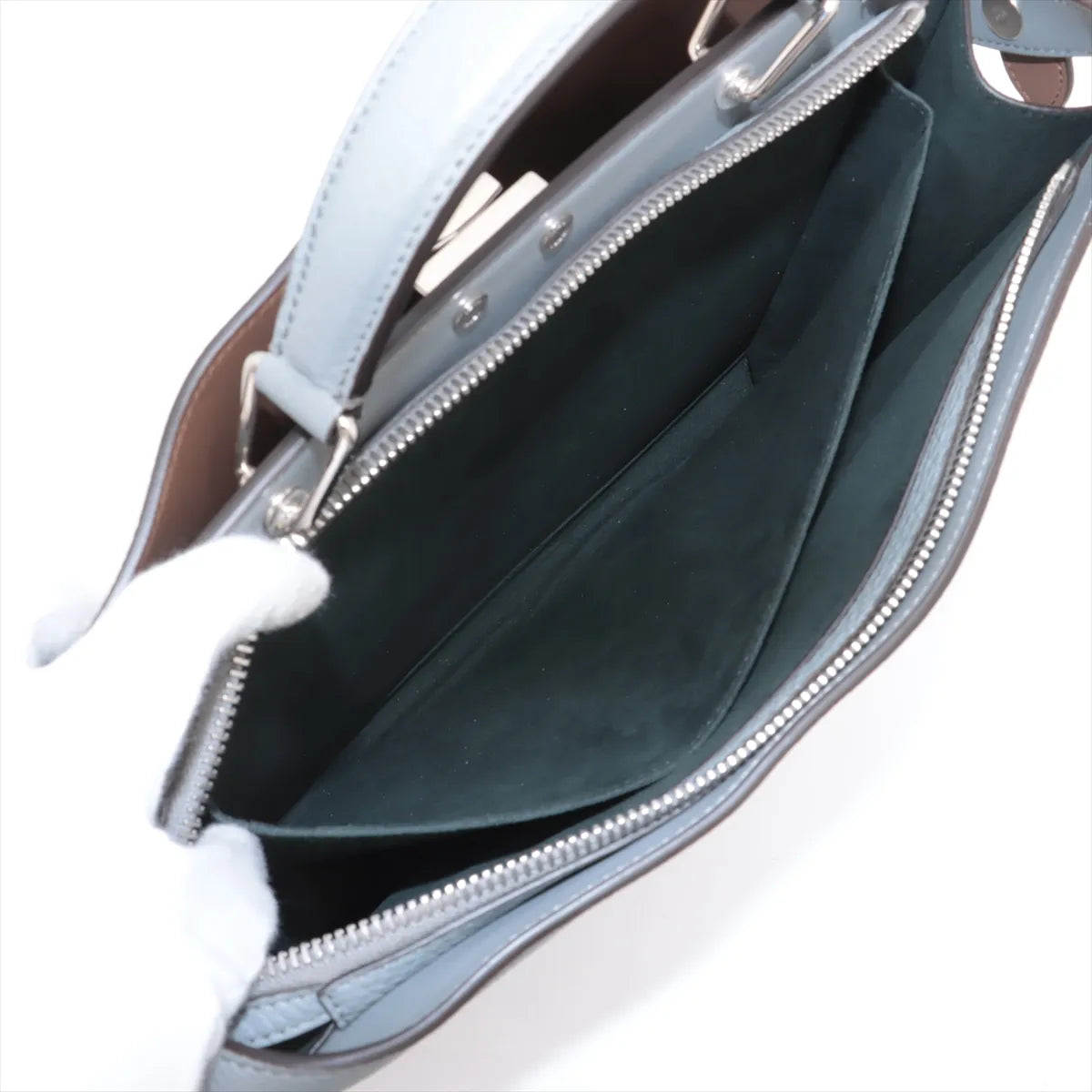 Fendi Peekaboo ISeeU Medium Shoulder Bag Gray