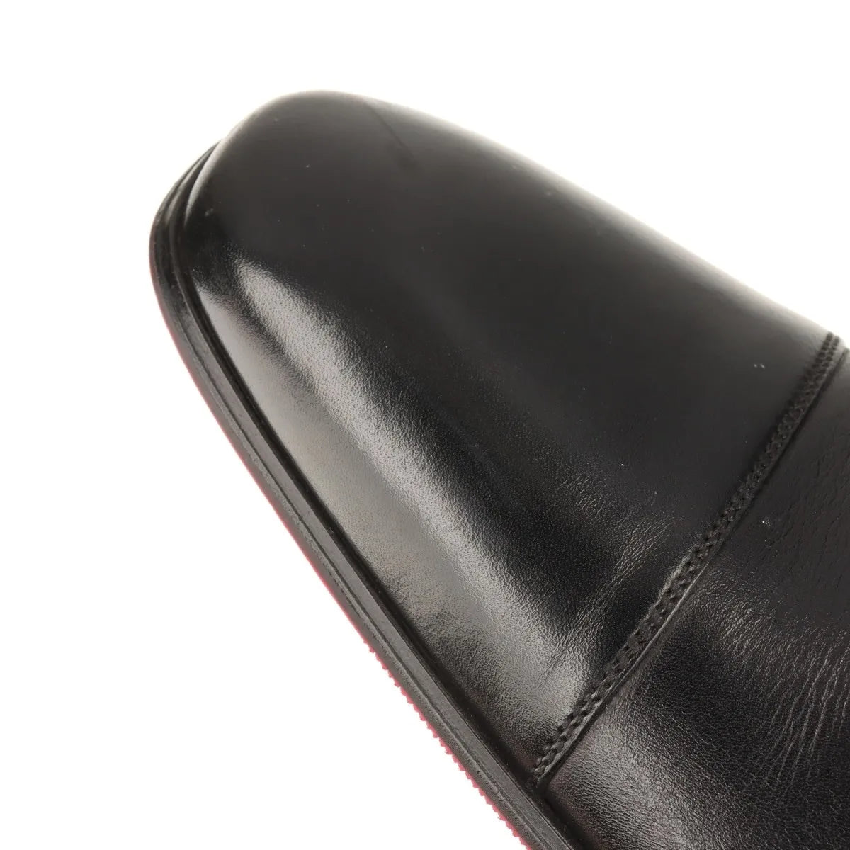 Christian Louboutin Leather Straight Tip Shoes Men's Black