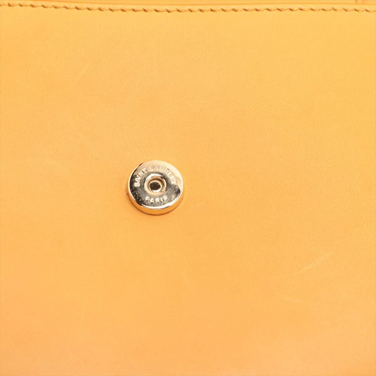 Saint Laurent Paris Kaia Leather Shoulder Bag Yellow