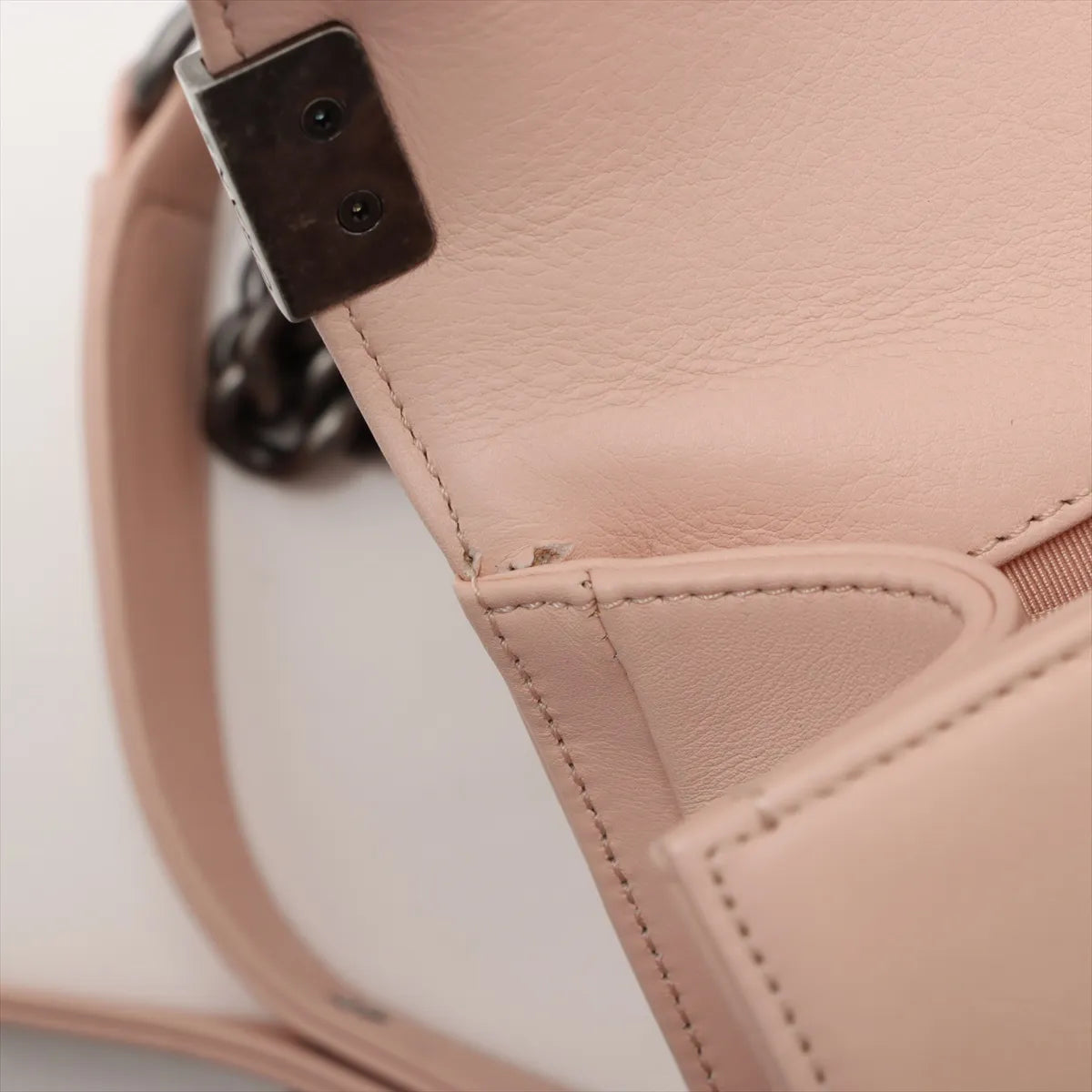 Chanel Boy Chanel 25 Lambskin Chain Shoulder Bag Pink