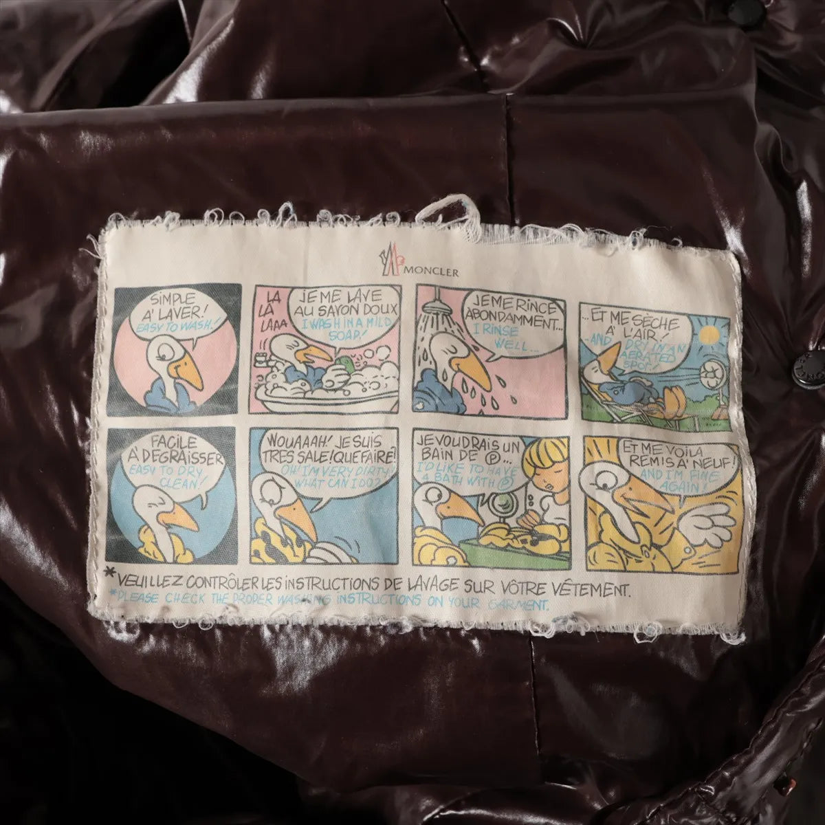 Moncler Meina Nylon Down Coat Brown