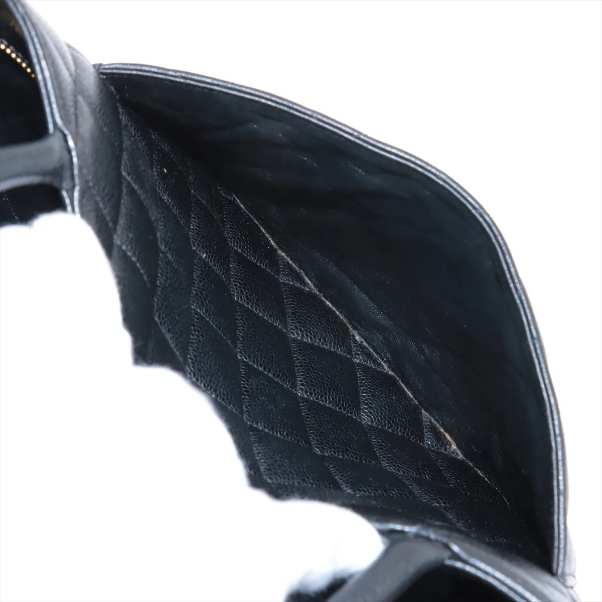 Chanel CC Logo Re-release Caviar Skin Tote Bag Black