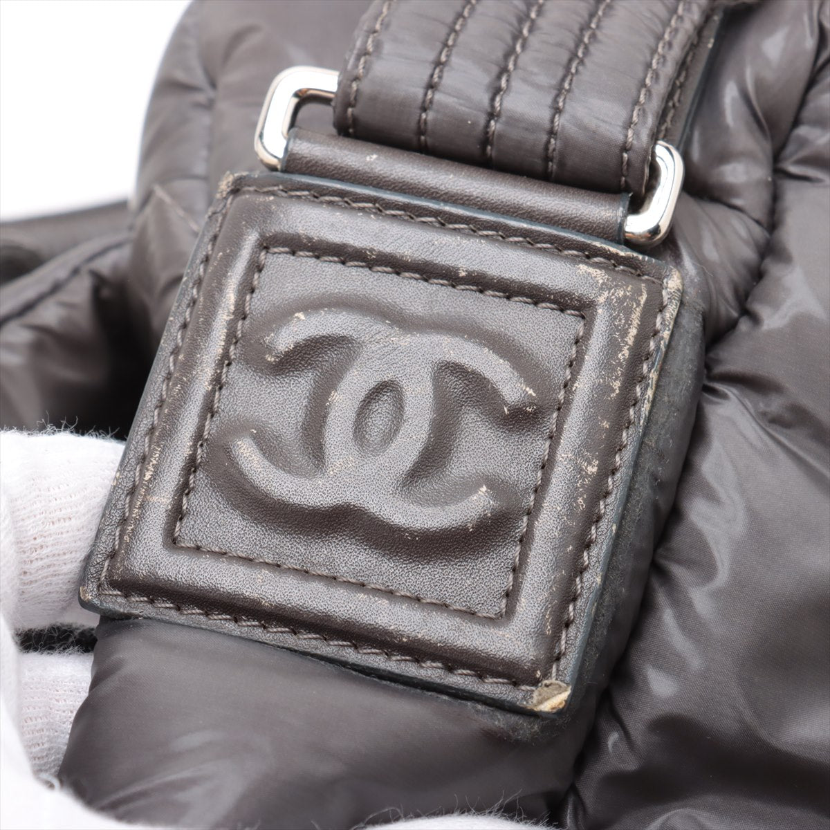 Chanel CC Logo Cocoon Nylon Shoulder Bag Gray * PREORDER *