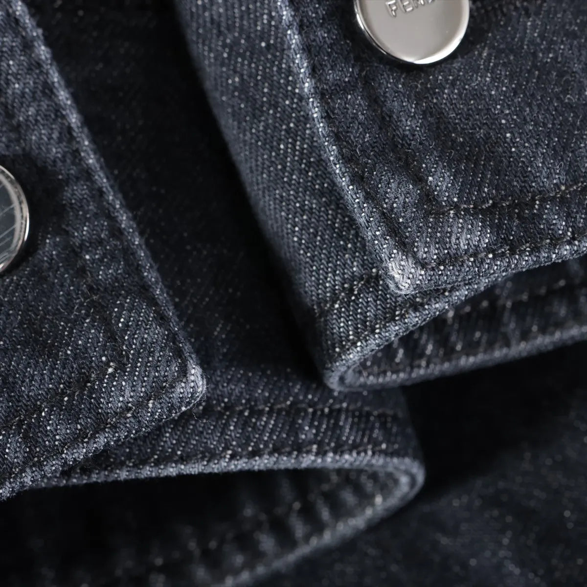 Fendi Cotton Denim Jacket Navy x Black