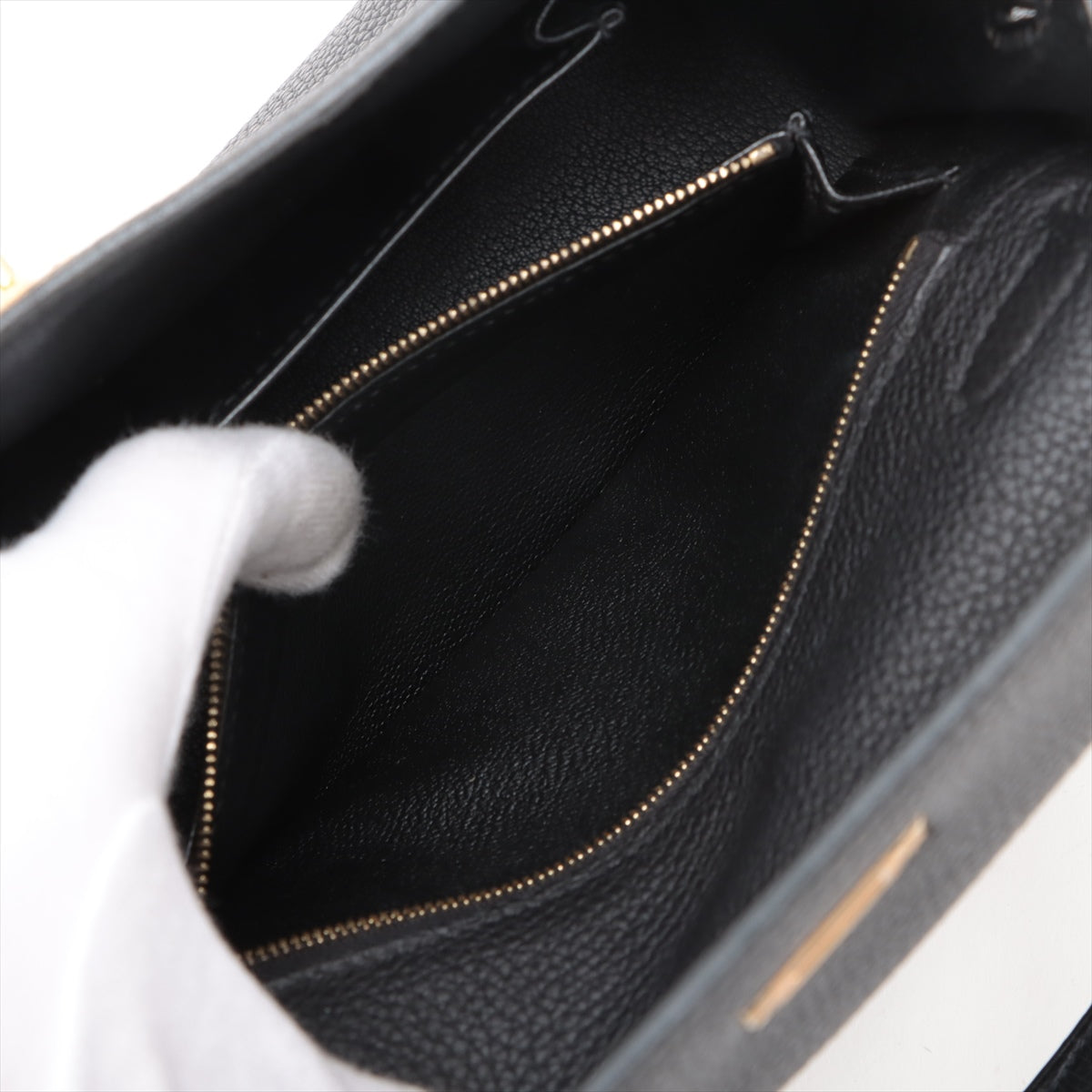 Hermes Kelly 25 Taurillon Clemence Shoulder Bag Black * PREORDER *