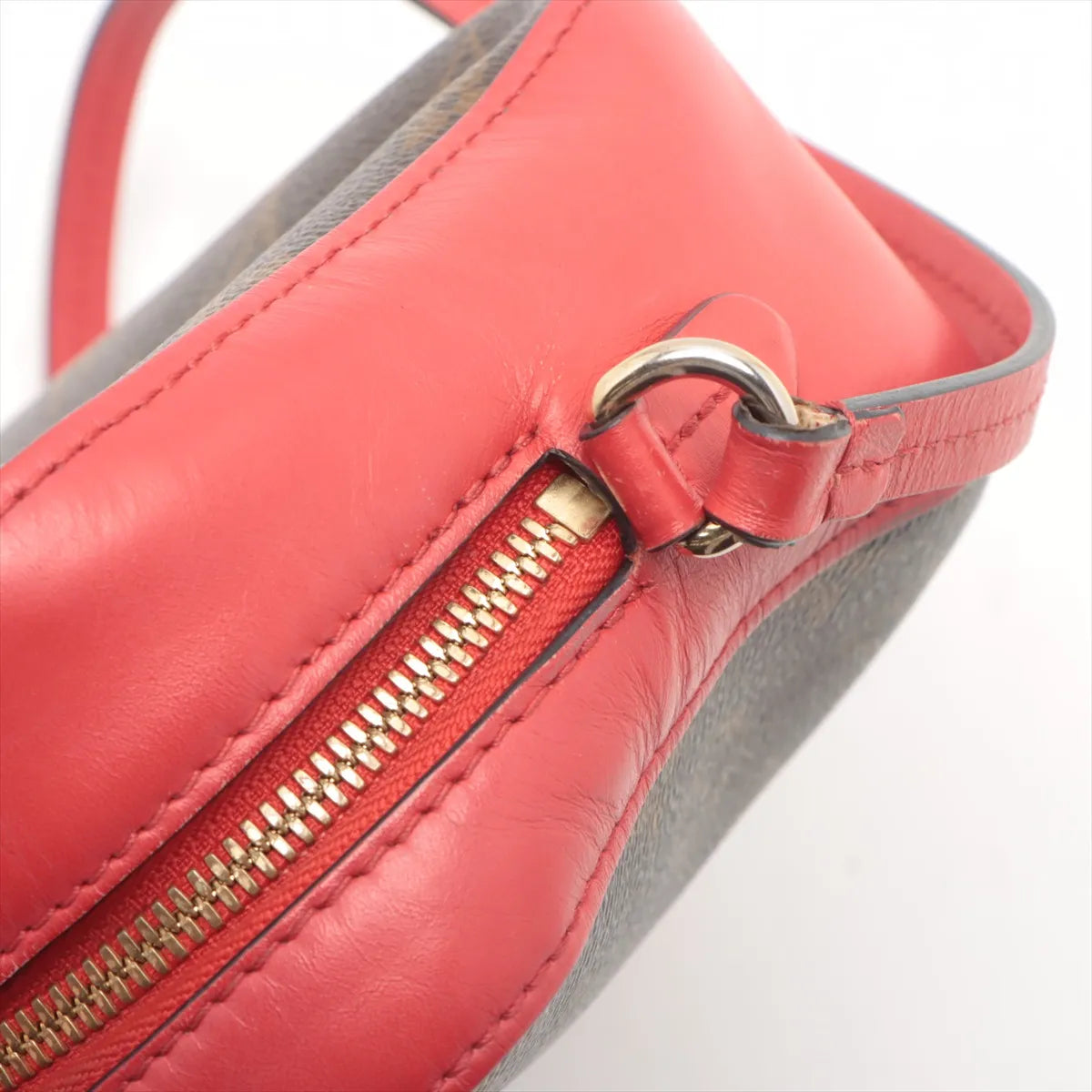 Louis Vuitton Monogram Saintonge Brown x Red