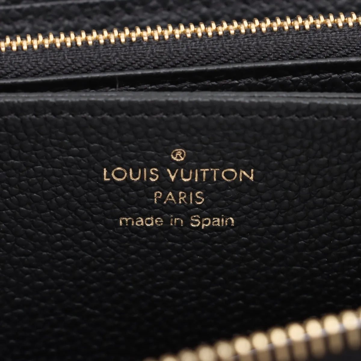 Louis Vuitton Bicolor Monogram Empreinte Zippy Wallet Black x Beige