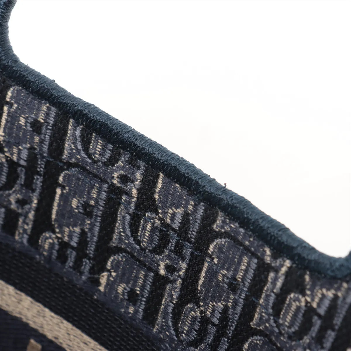 Christian Dior Oblique Mini Canvas Book Tote Navy Blue