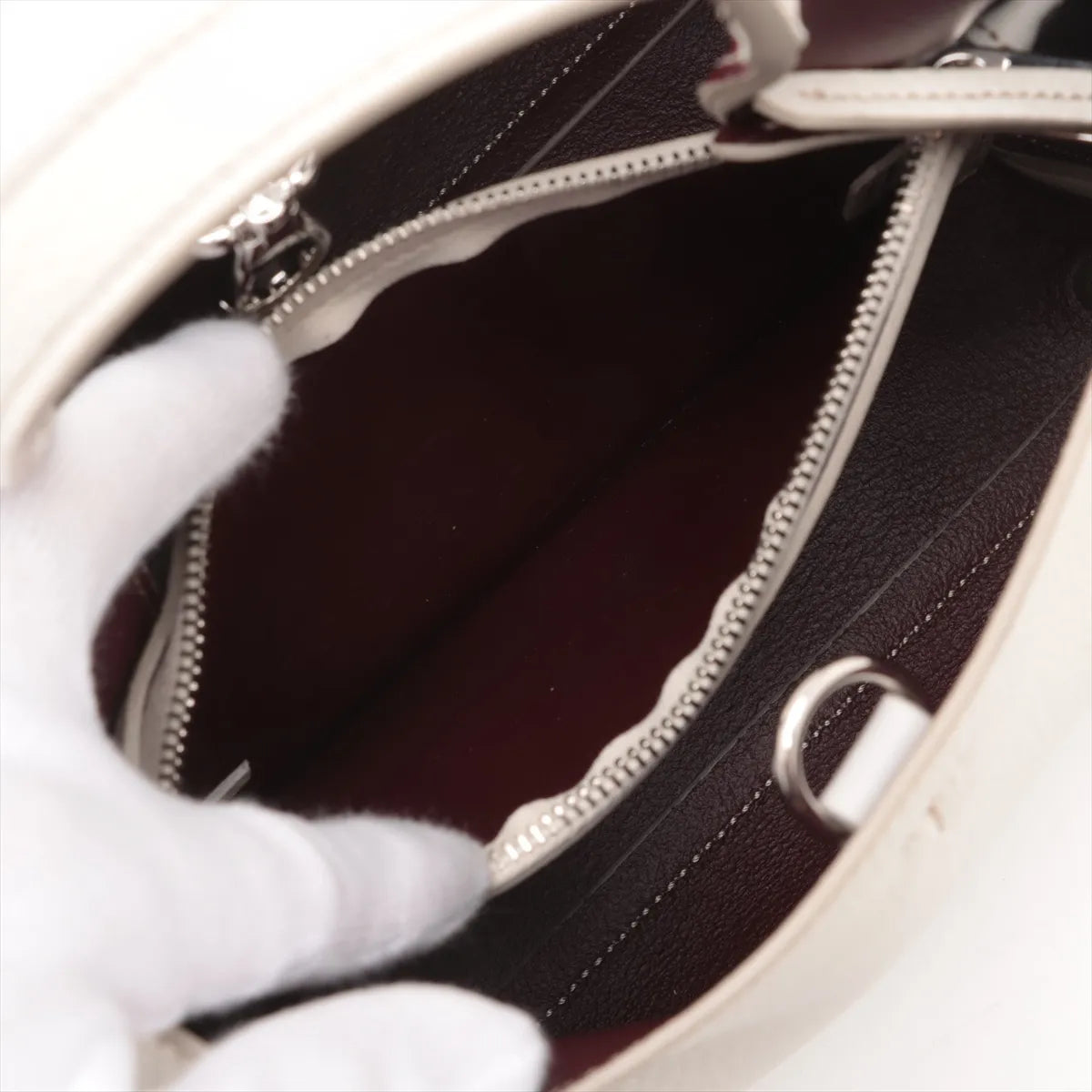 Tod's Micro T Timeless Leather Two-Way Handbag White