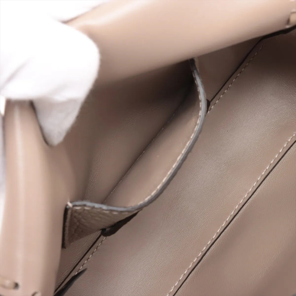 Fendi FF Logo Mini Leather Two-Way Shoulder Bag Brown