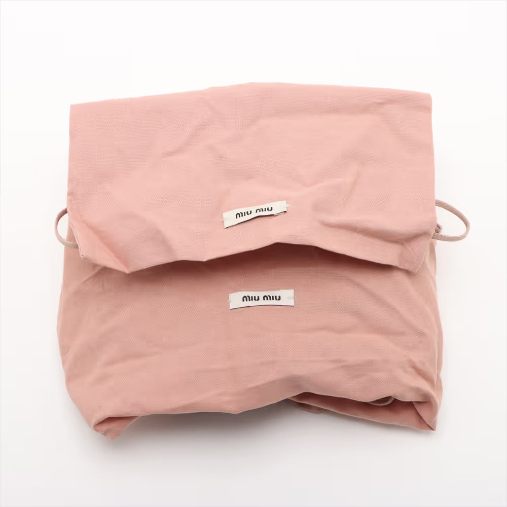 Miu Miu Arkady Leather Two-Way Handbag Brown