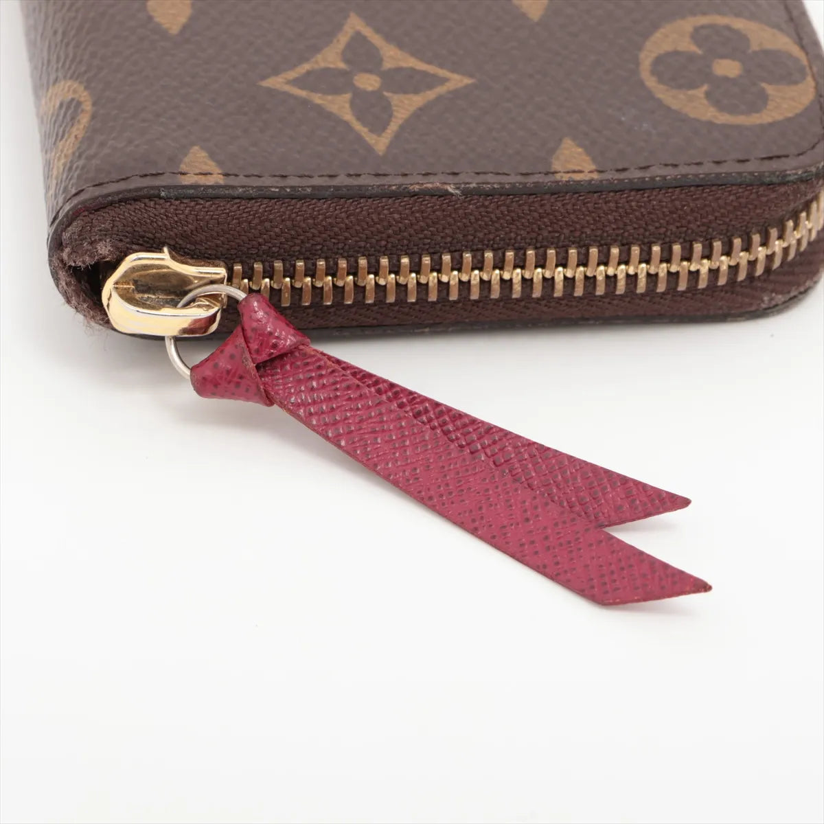Louis Vuitton Monogram Clémence Zippy Long Wallet Fuchsia