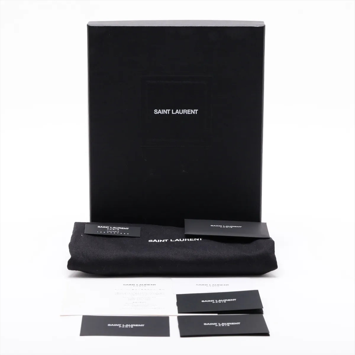 Saint Laurent Paris Cassandre Leather Wallet on Chain Black — product photo 11
