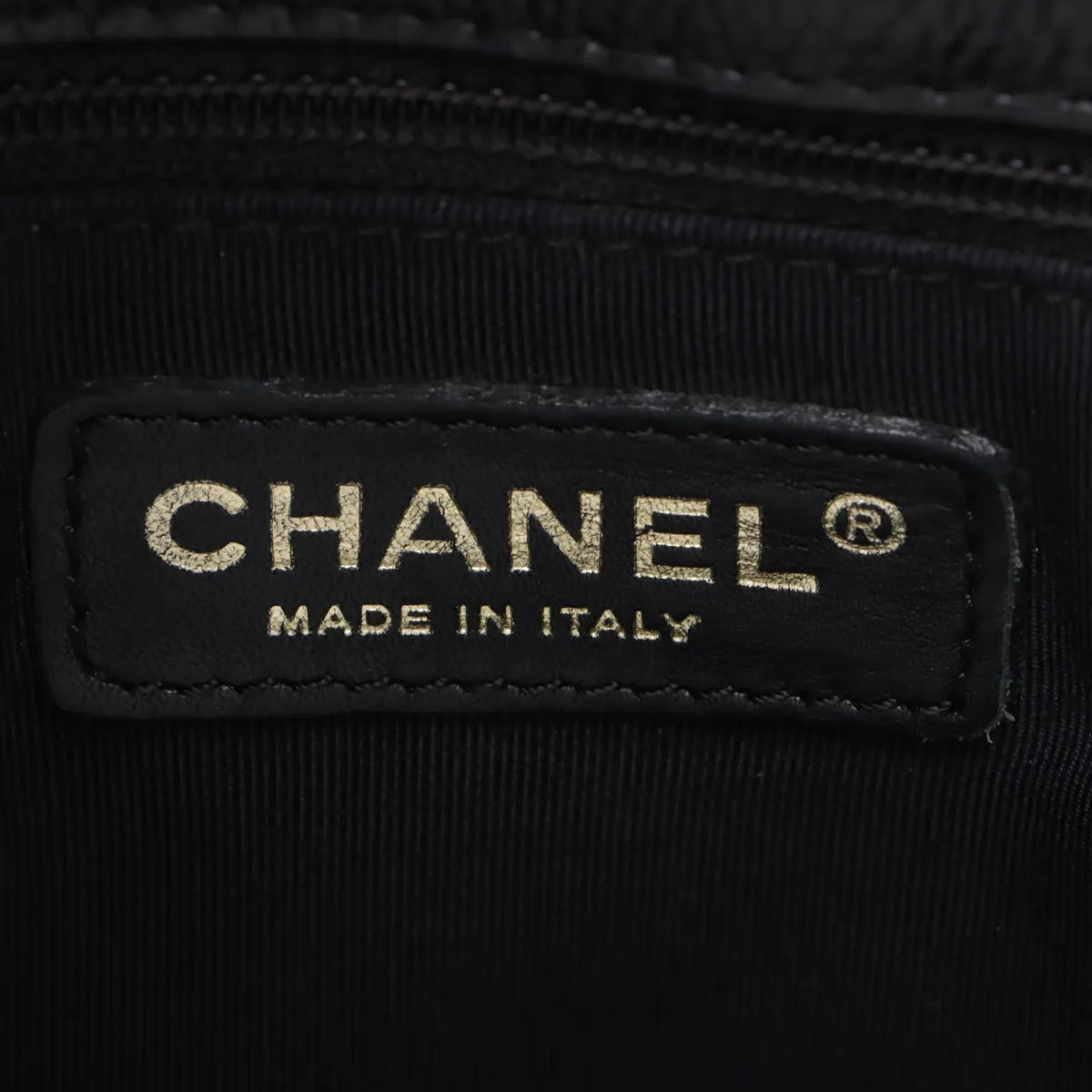 Chanel PST Caviar Skin Chain Tote Bag Black — product photo 11