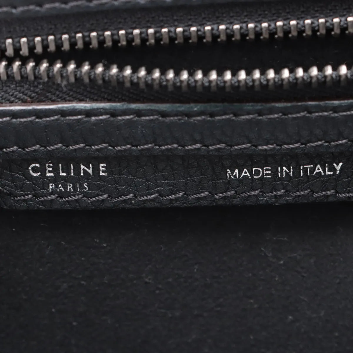 Celine Luggage Micro Shopper Leather Handbag Black