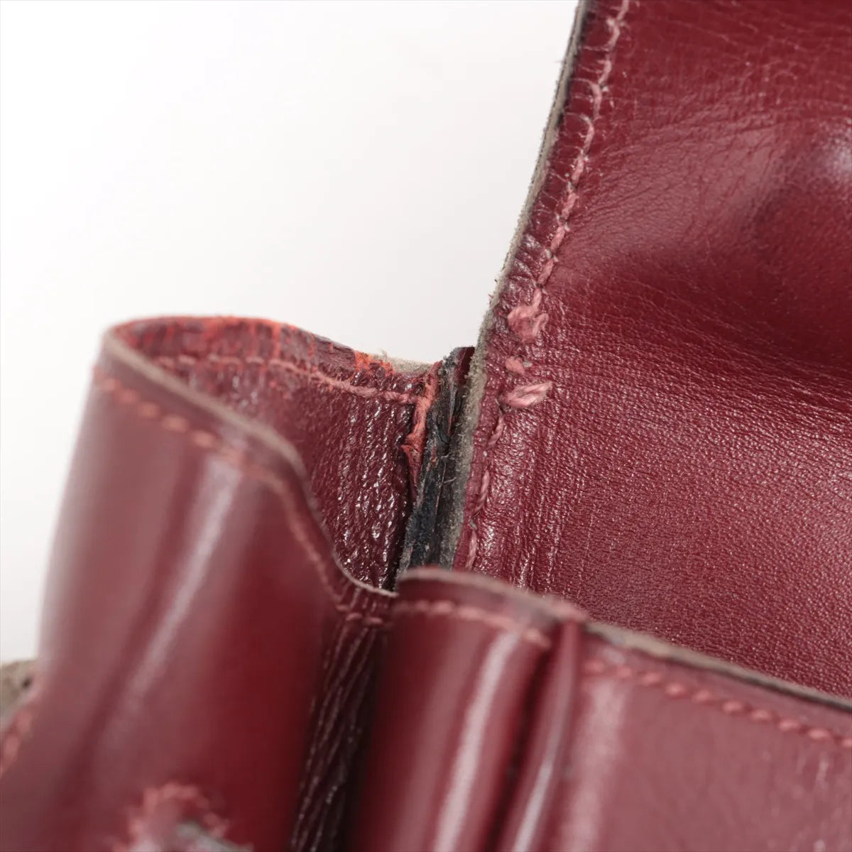 Hermes Kelly 35 Le Tournay Leather Handbag Rouge H