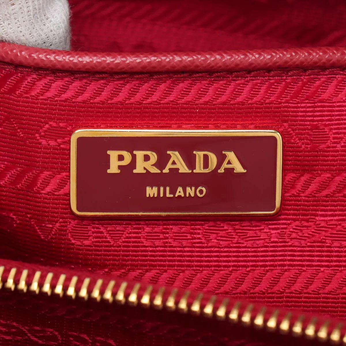 Prada Saffiano Galleria Leather Handbag Red