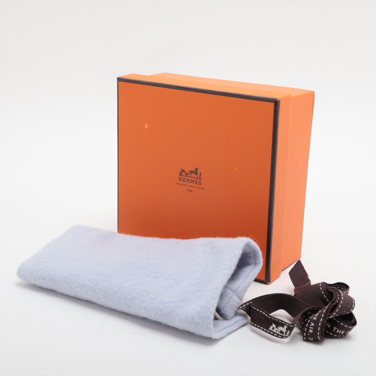 Hermès Wool Angora Baby Shoes Blue