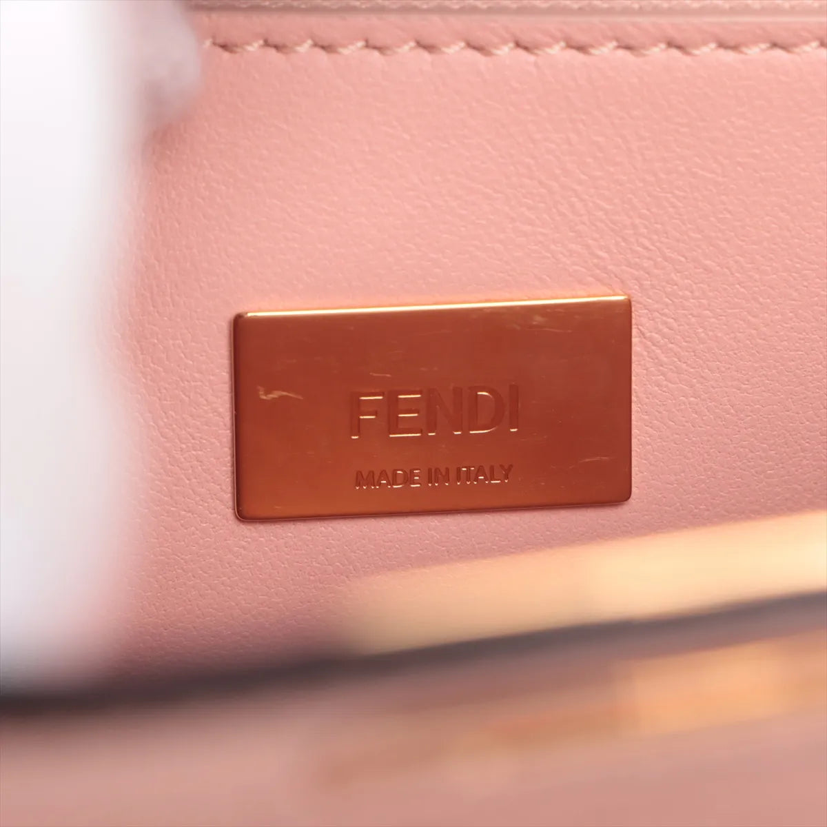 Fendi Mini Peekaboo ISeeU Leather Two-Way Handbag Pink
