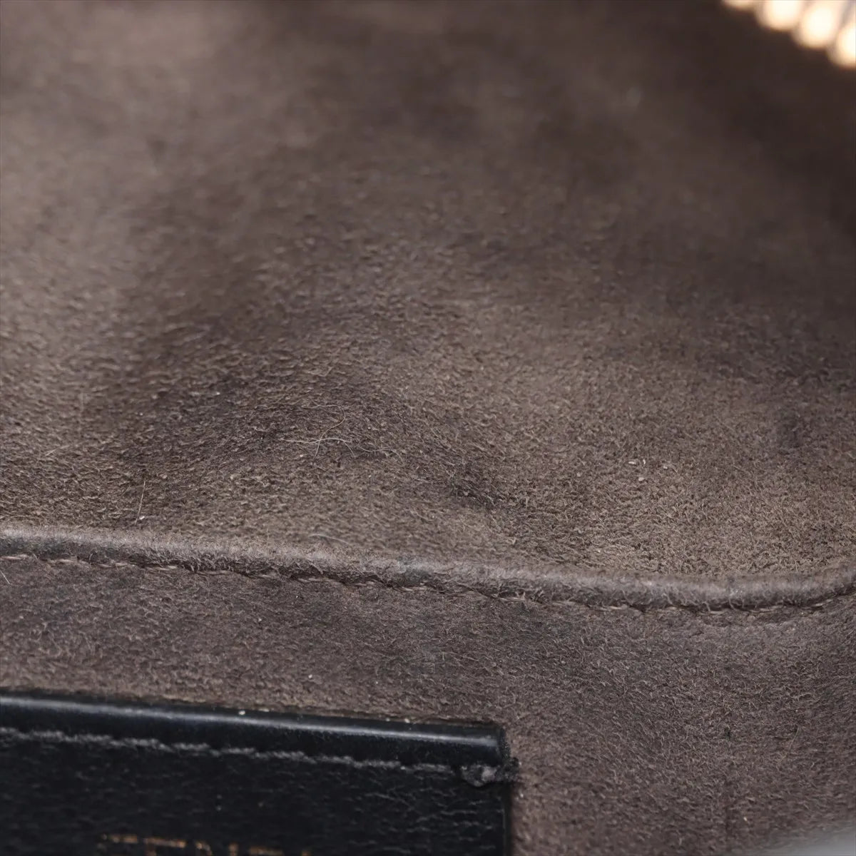 Fendi F Logo Leather Camera Shoulder Bag Black
