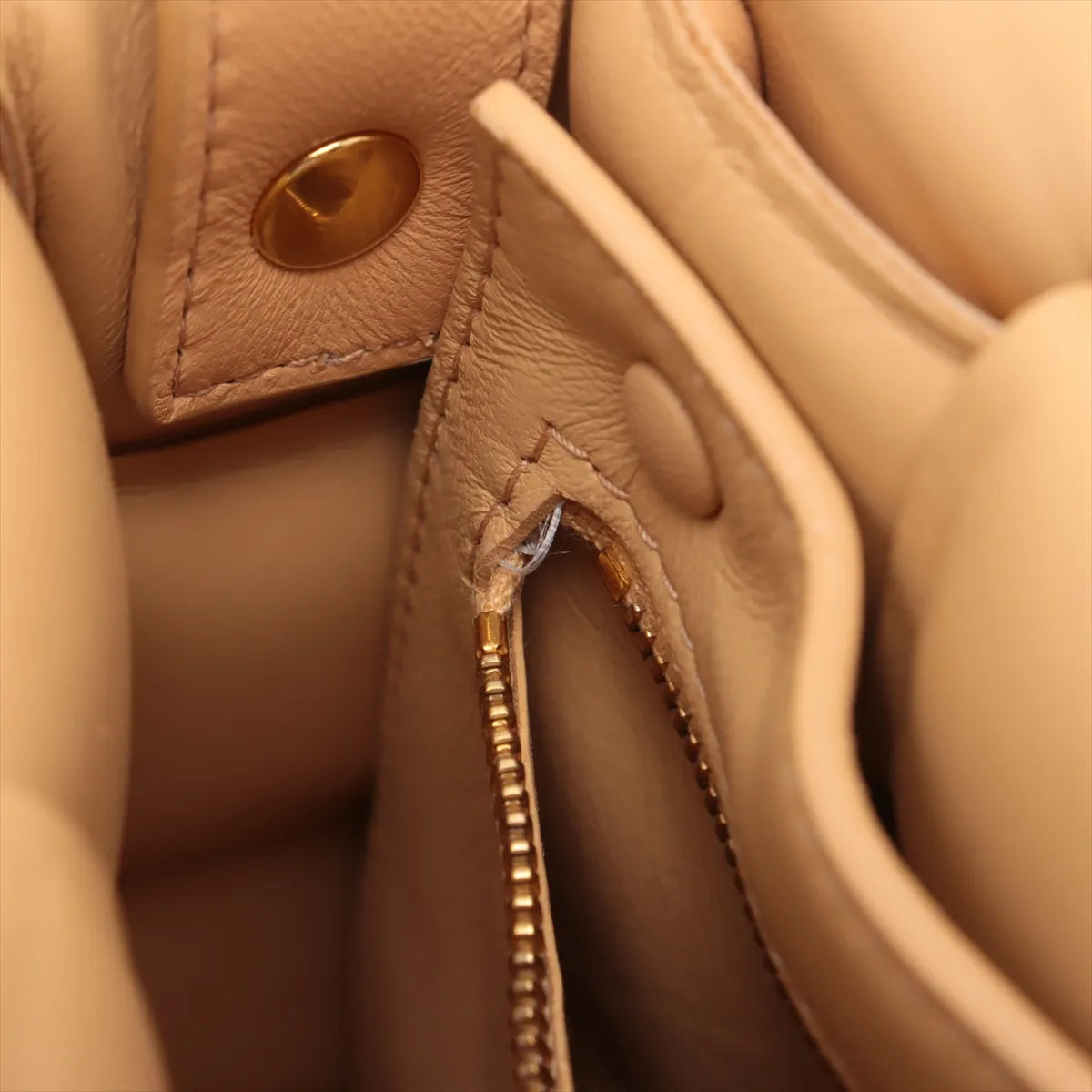 Bottega Veneta Maxi Intrecciato Padded Cassette Shoulder Bag Beige