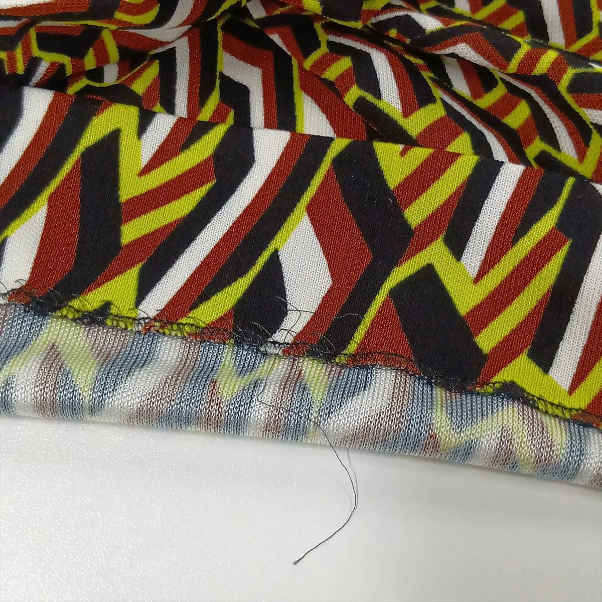 Prada Geometric Rayon Turtleneck Long Sleeve Dress Multicolor — product photo 11