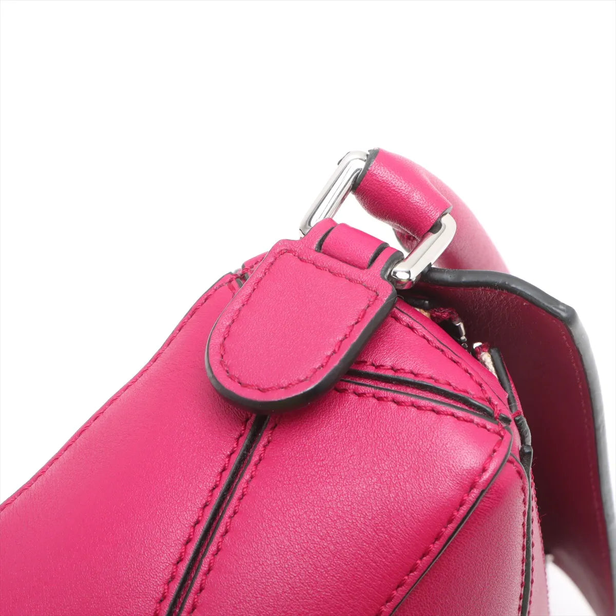 Loewe Mini Puzzle Bag Leather Two-Way Shoulder Bag Bordeaux
