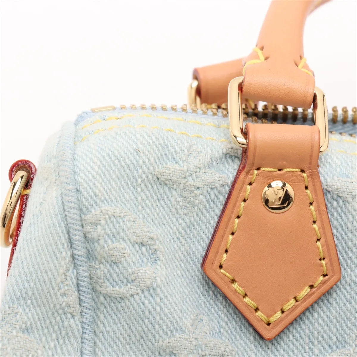 Louis Vuitton Monogram Denim Nano Speedy Blue