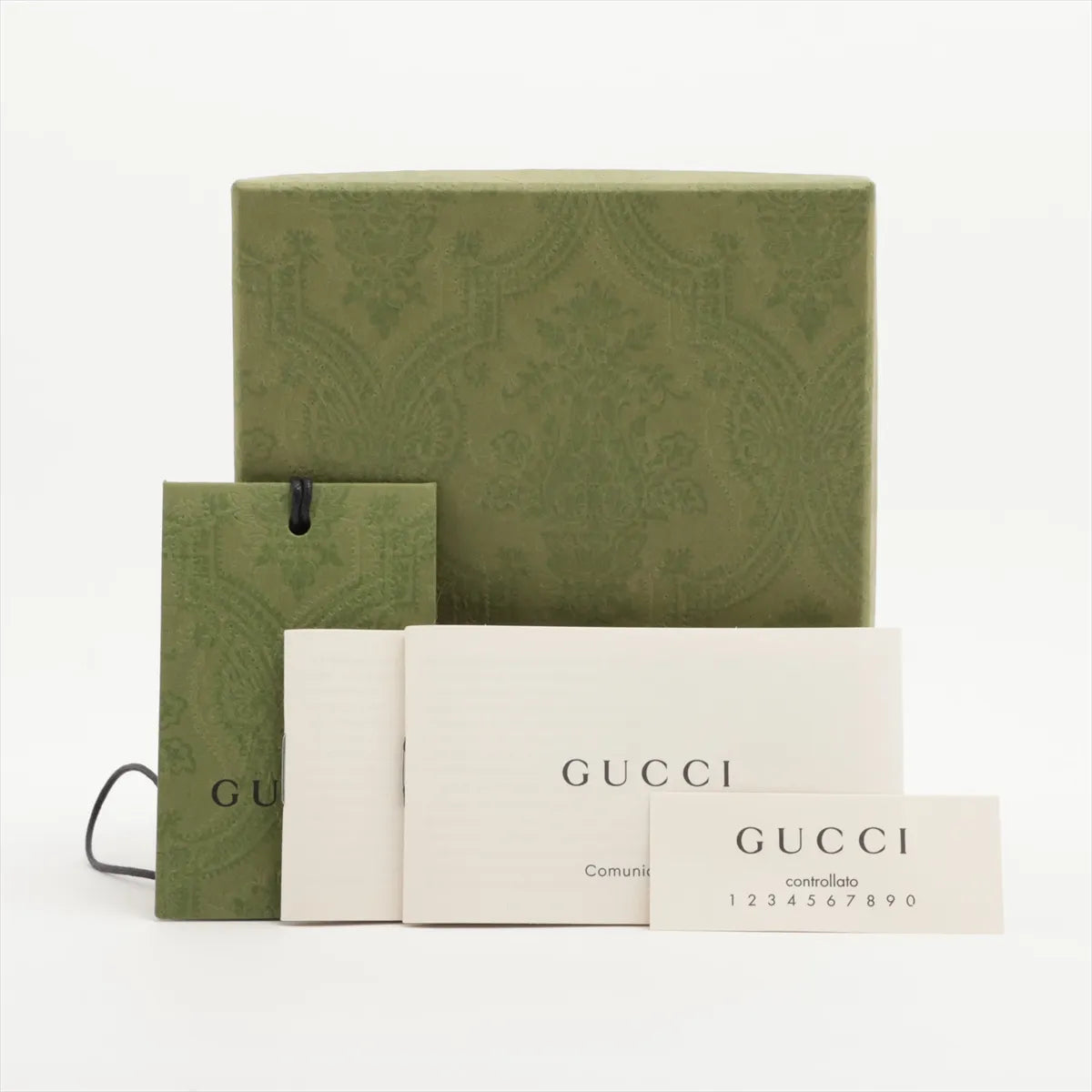 Gucci GG Logo Embossed Leather Compact Wallet Yellow