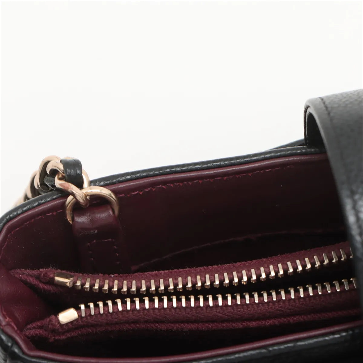 Chanel CC Logo Matelasse Caviar Skin Chain Shoulder Bag Black
