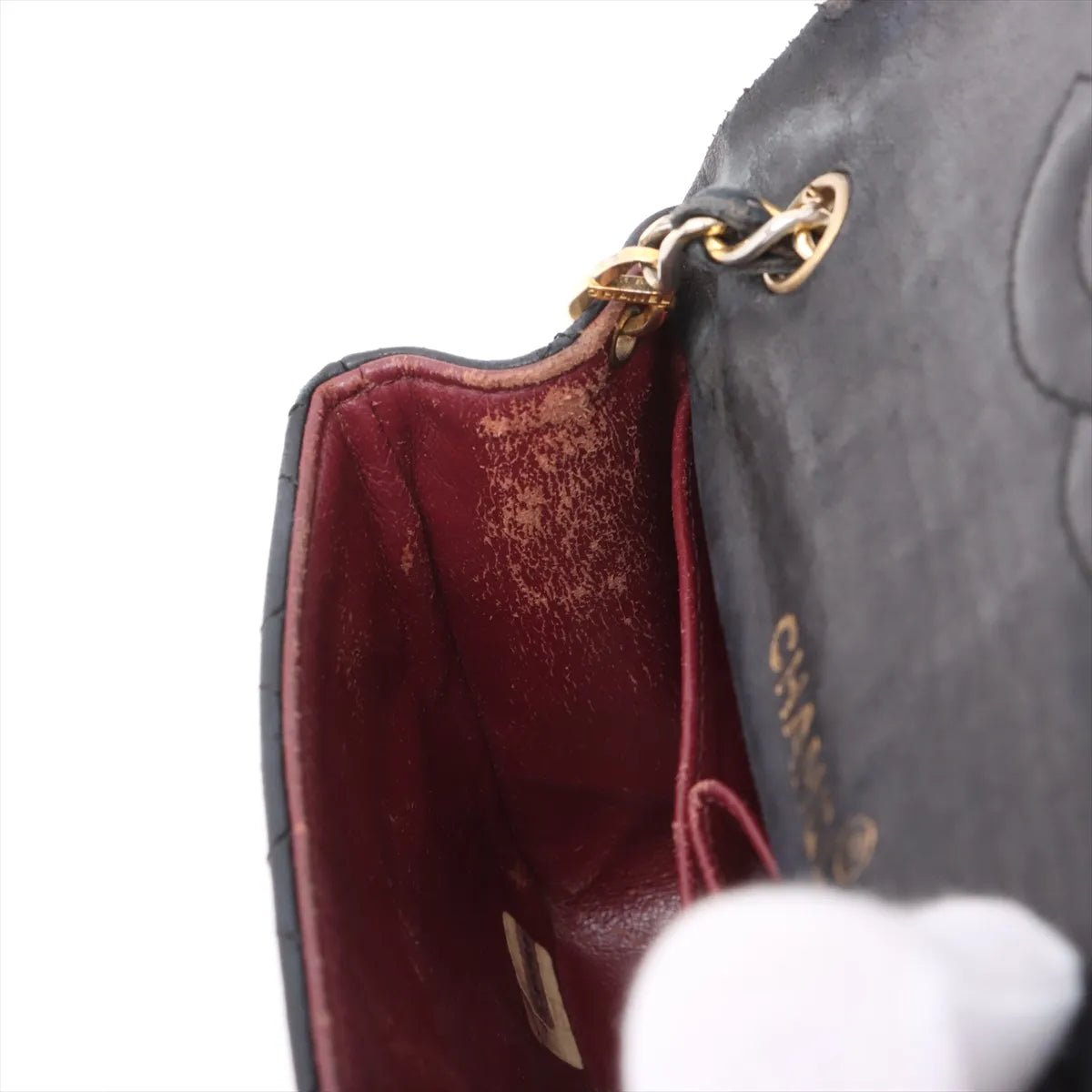 Chanel CC Logo Mini Matelasse 19 Lambskin Single Flap Single Chain Bag Black