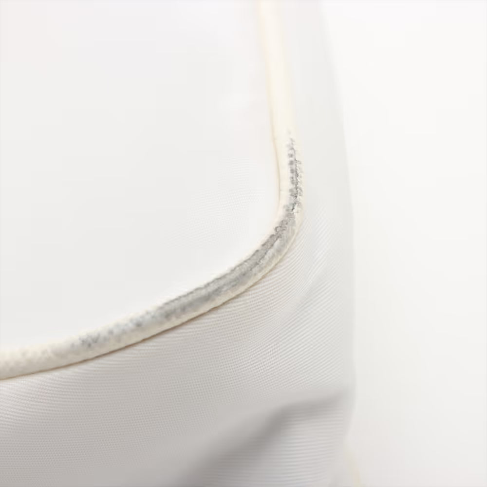Prada Tessuto Nylon Leather Two-Way Shoulder Bag White