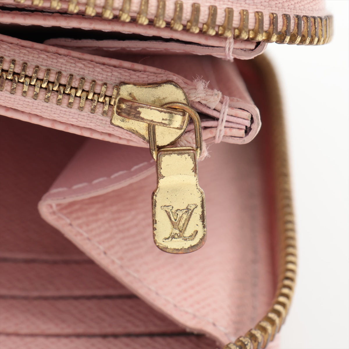 Louis Vuitton Damier Azur Zippy Wallet Rose Ballerine