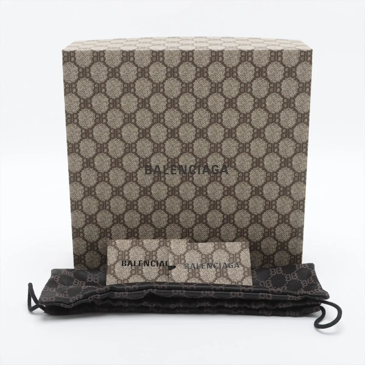 Gucci x Balenciaga Jackie Leather Shoulder Bag Greige