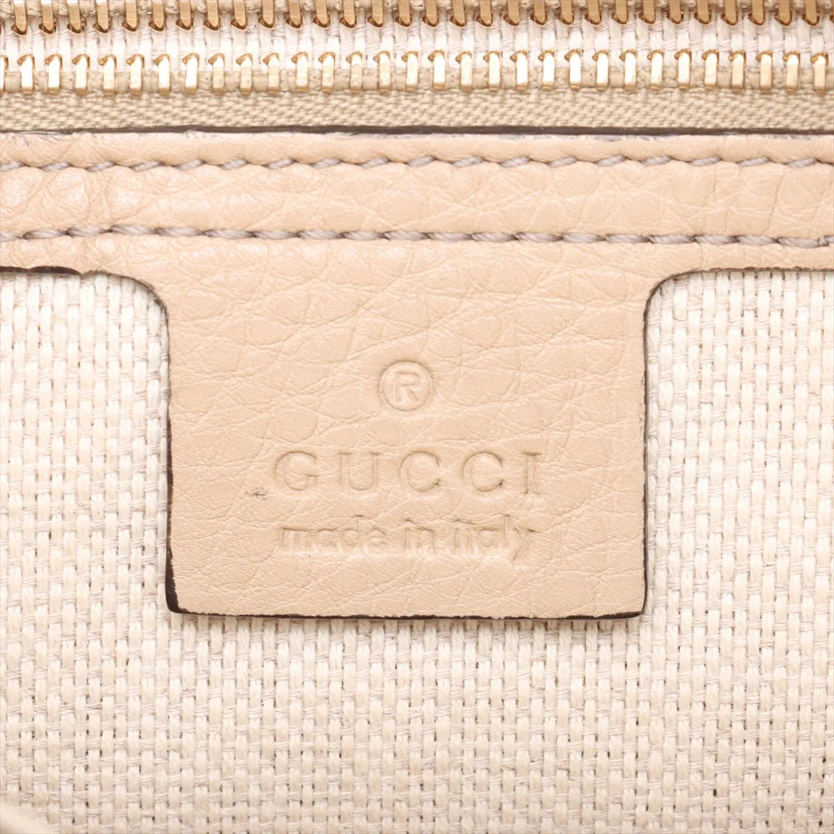 Gucci Soho Leather Chain Shoulder Bag Beige