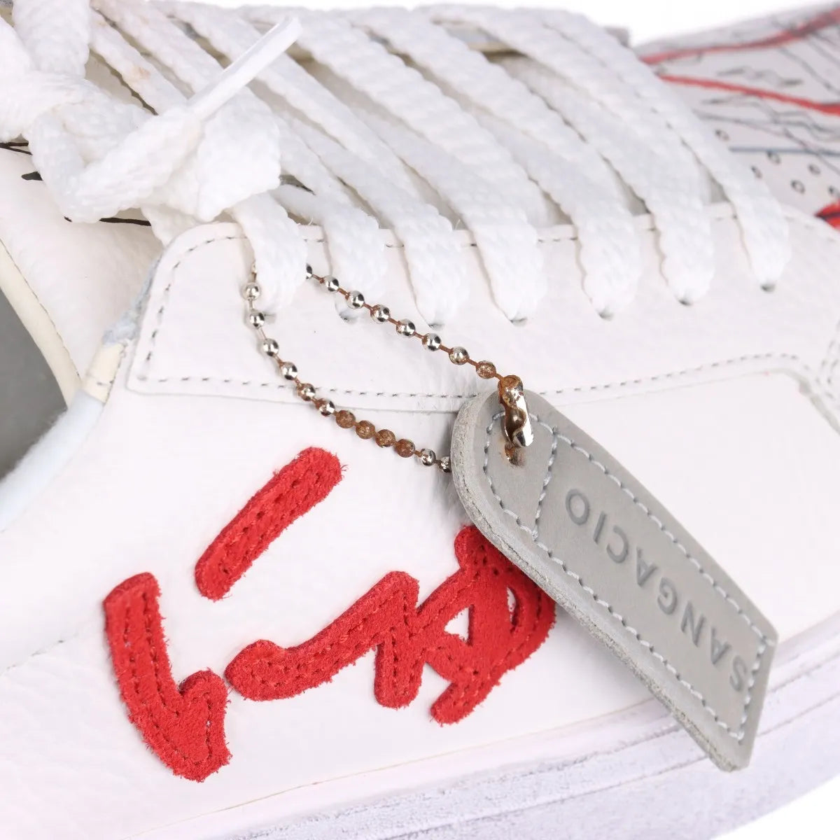 Sangacio x Basquiat Leather Sneaker White Limited Edition