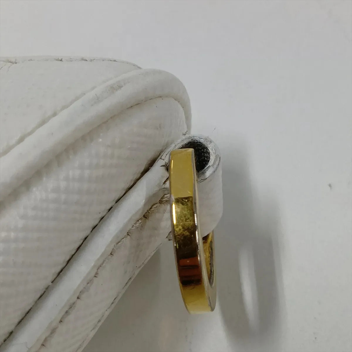 Prada Saffiano Leather Shoulder Bag White — product photo 11