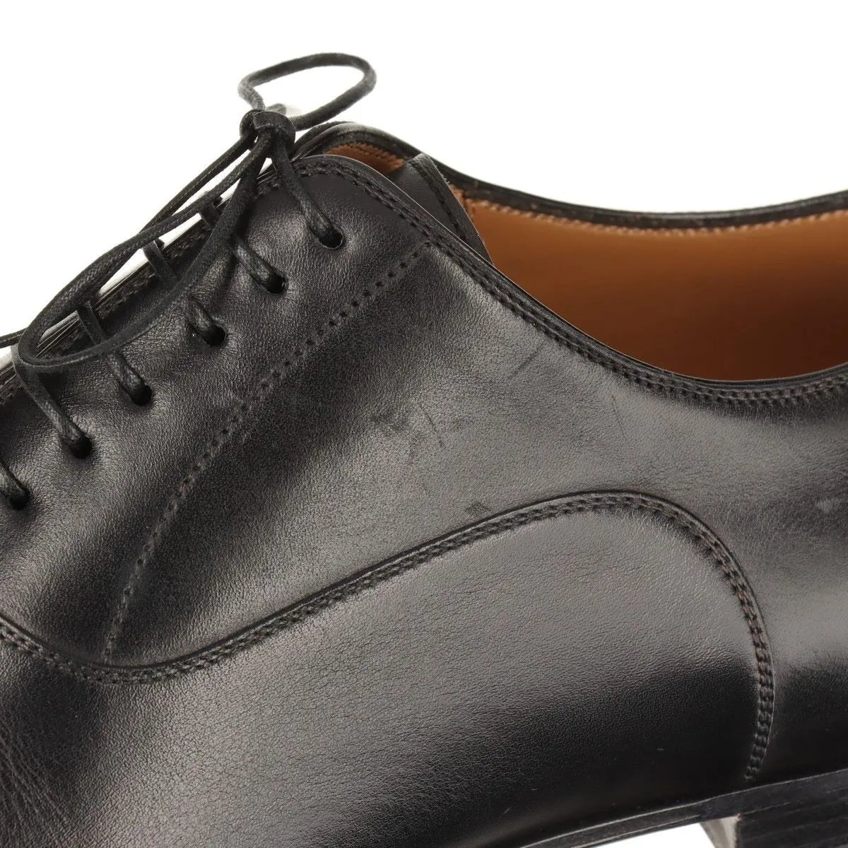 Christian Louboutin Leather Straight Tip Shoes Men's Black