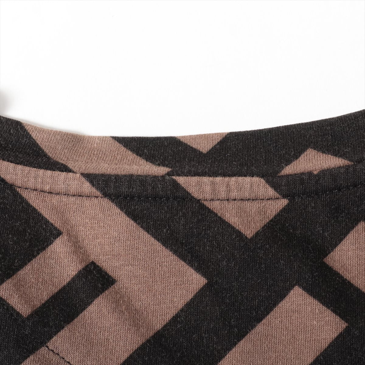 Fendi Zucca Cotton T-shirt Black × Brown