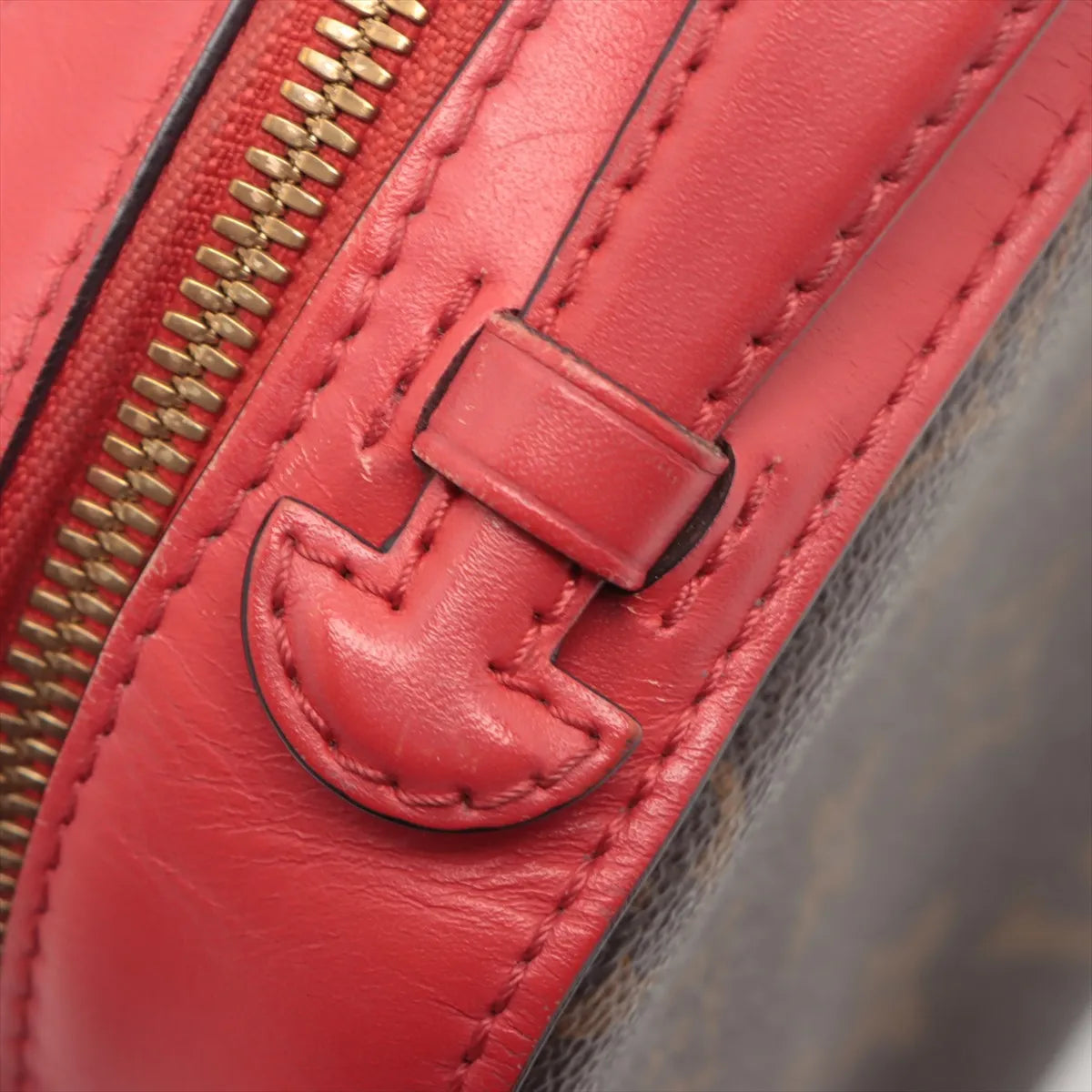 Louis Vuitton Monogram Saintonge Brown x Red