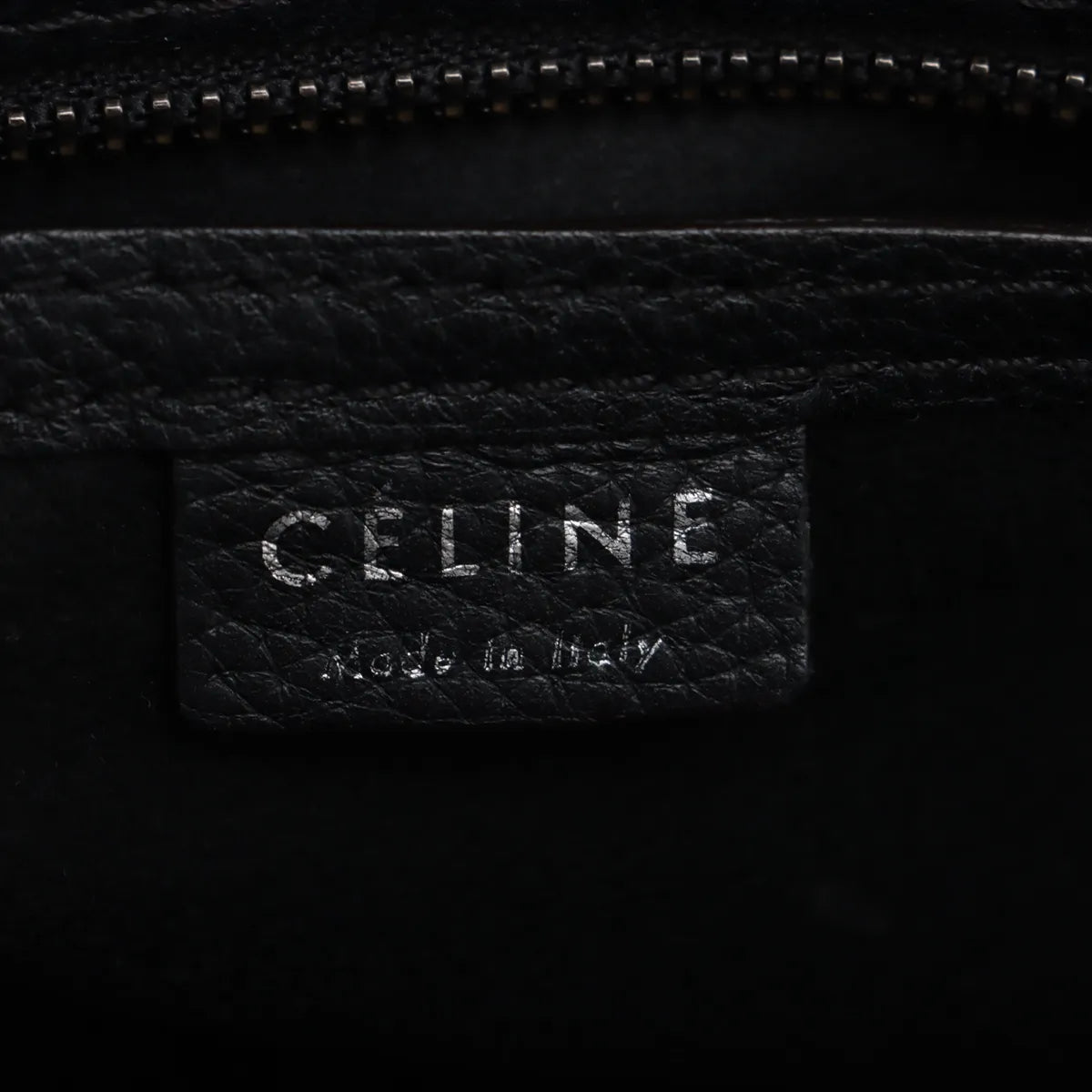 Celine Luggage Nano Shopper Leather Two-Way Handbag Black