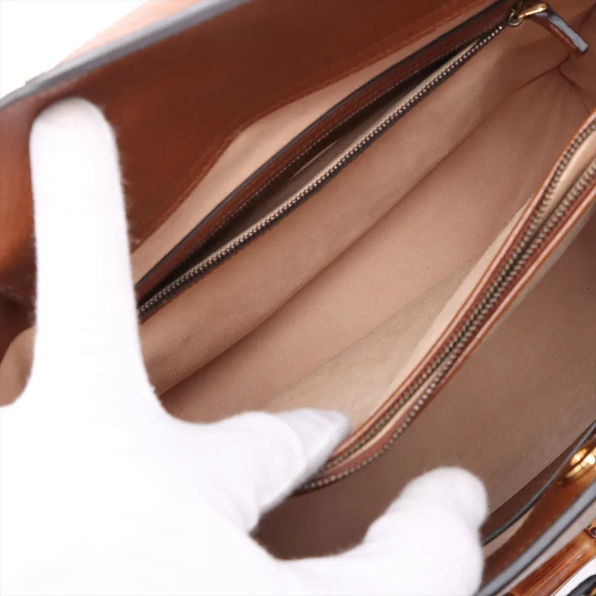 Gucci Bamboo Diana Leather Two-Way Handbag Brown — product photo 11