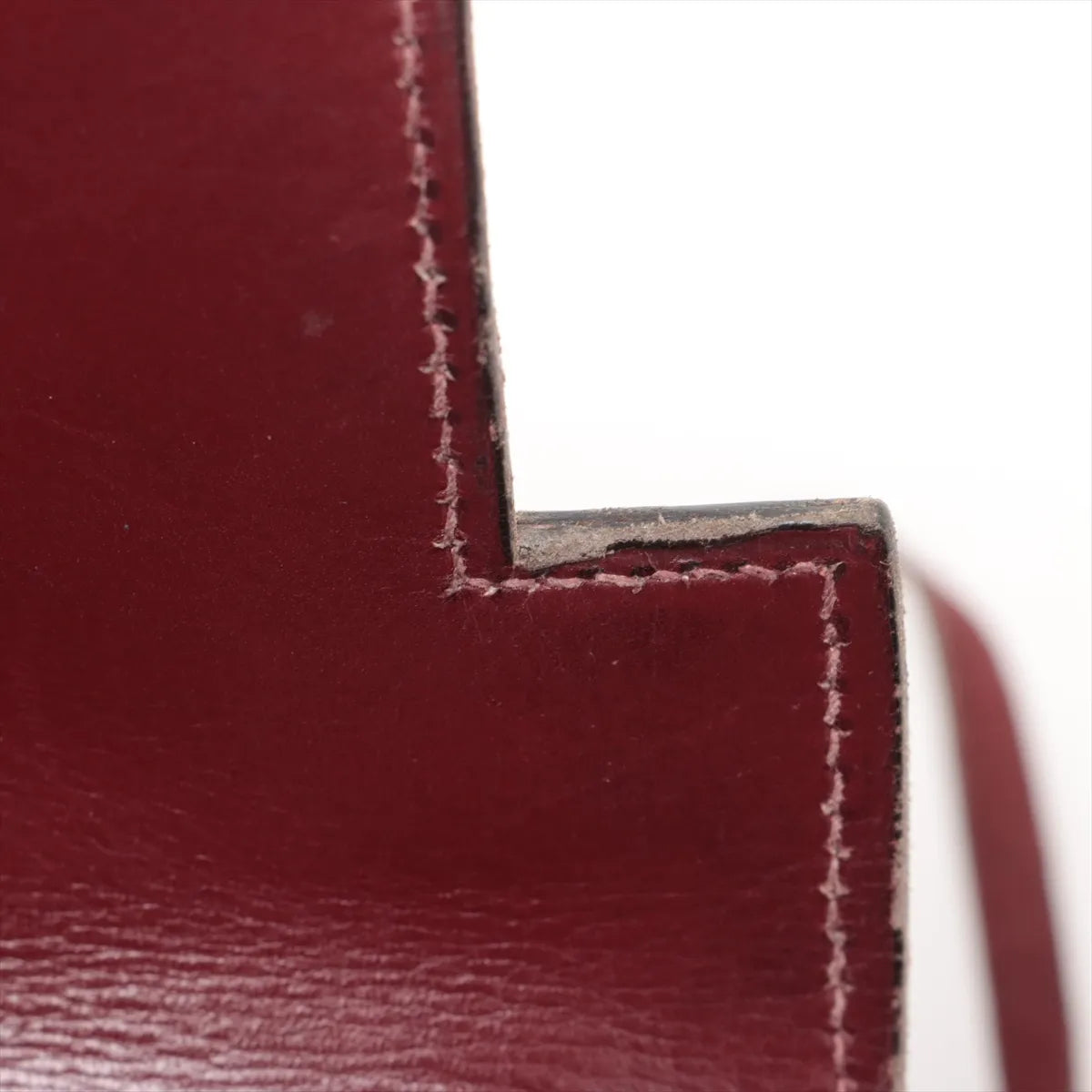 Hermes Kelly 35 Le Tournay Leather Handbag Rouge H